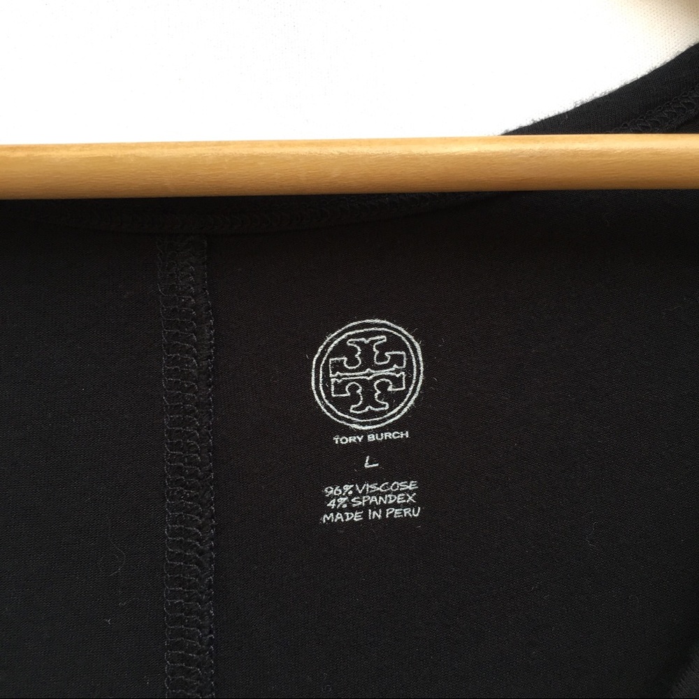 Tory Burch Stretch Knit Scoop Neck Logo Tank Top - Picture 5 of 5